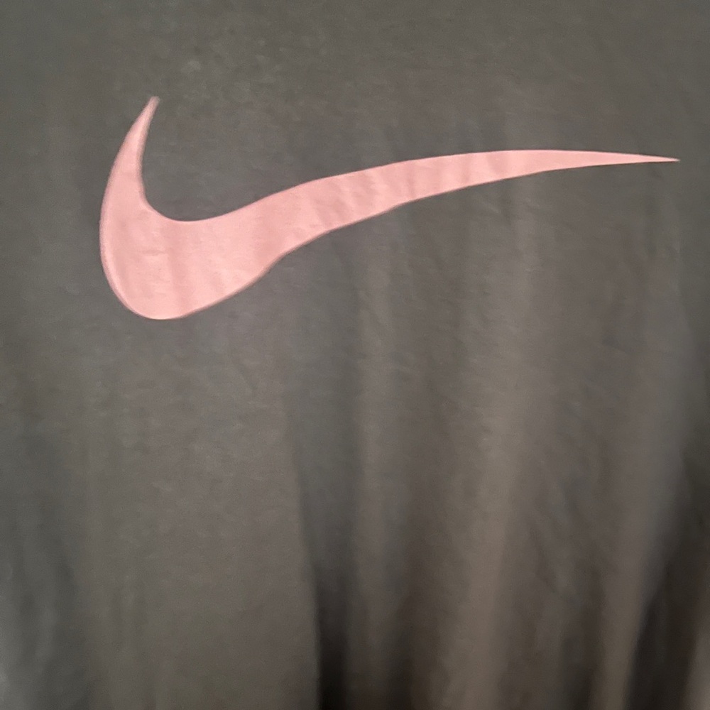 Nike gray Tee with Pink Logo- XXL